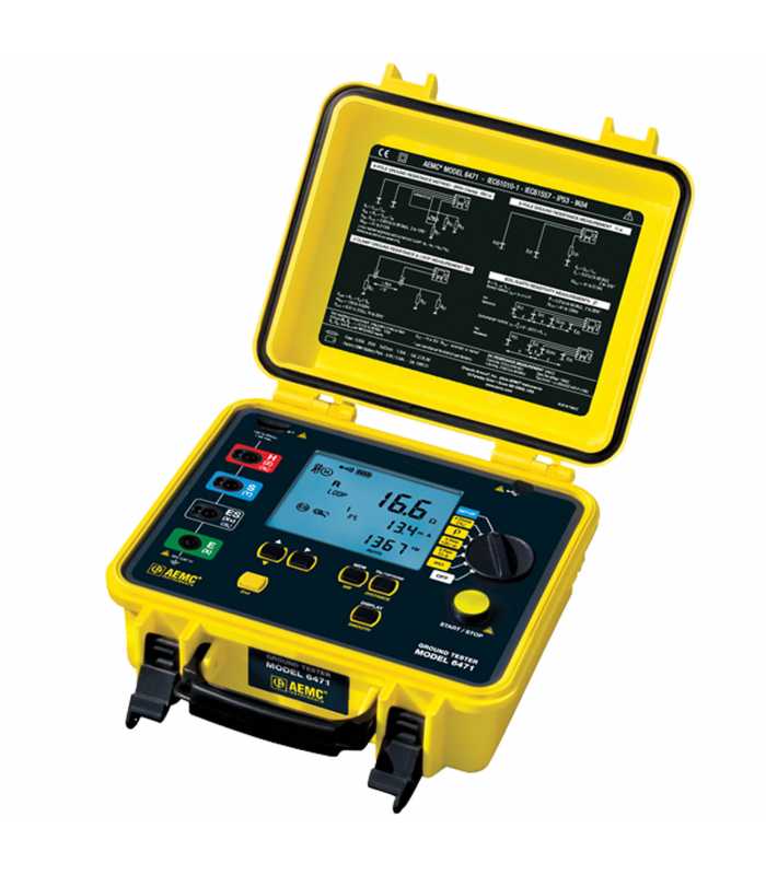 AEMC 6471 WP [2135.48] 2-Point, 3-Point and 4-Point Multi-Function Ground Resistance Tester